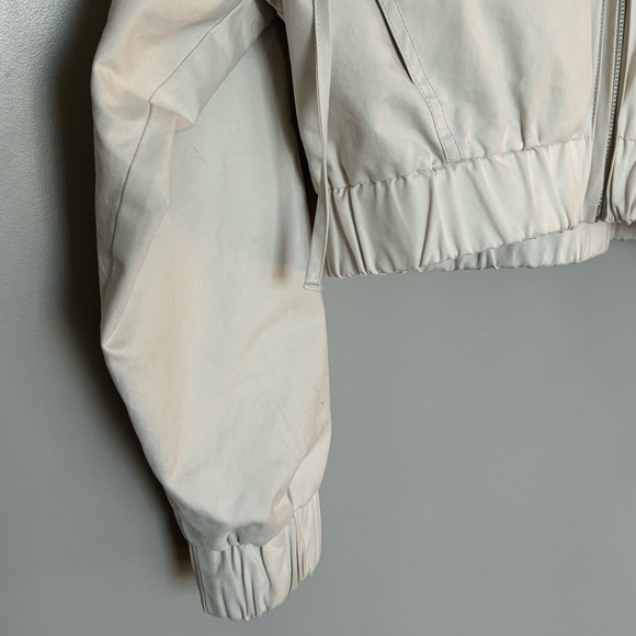 ZARA Cropped Hooded Jacket, Cream, S - Picture 8 of 10